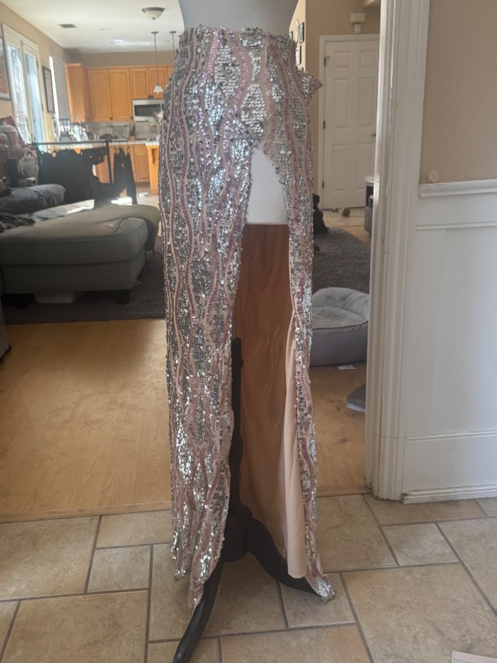 High Slit Floor Length Skirt - Picture 2 of 6